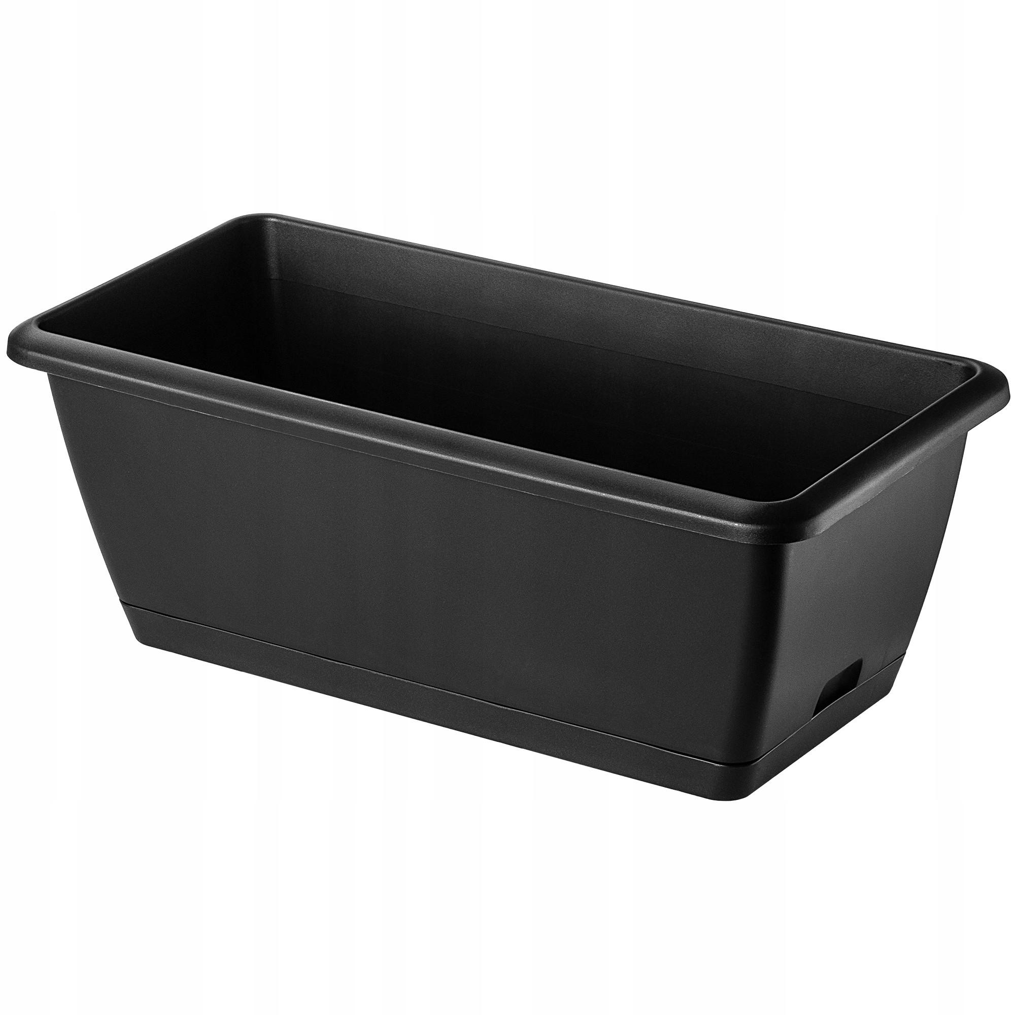BALKONKASTEN 40 cm, Anthrazit - Anthrazit, Kunststoff (19/40cm) - KADAX