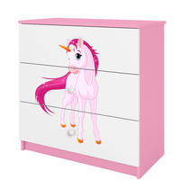 KOMMODE Babydreams Einhorn 81/81/41 - Rosa, Holzwerkstoff (81/81/41cm) - RAUMHIRSCH FURNITURE