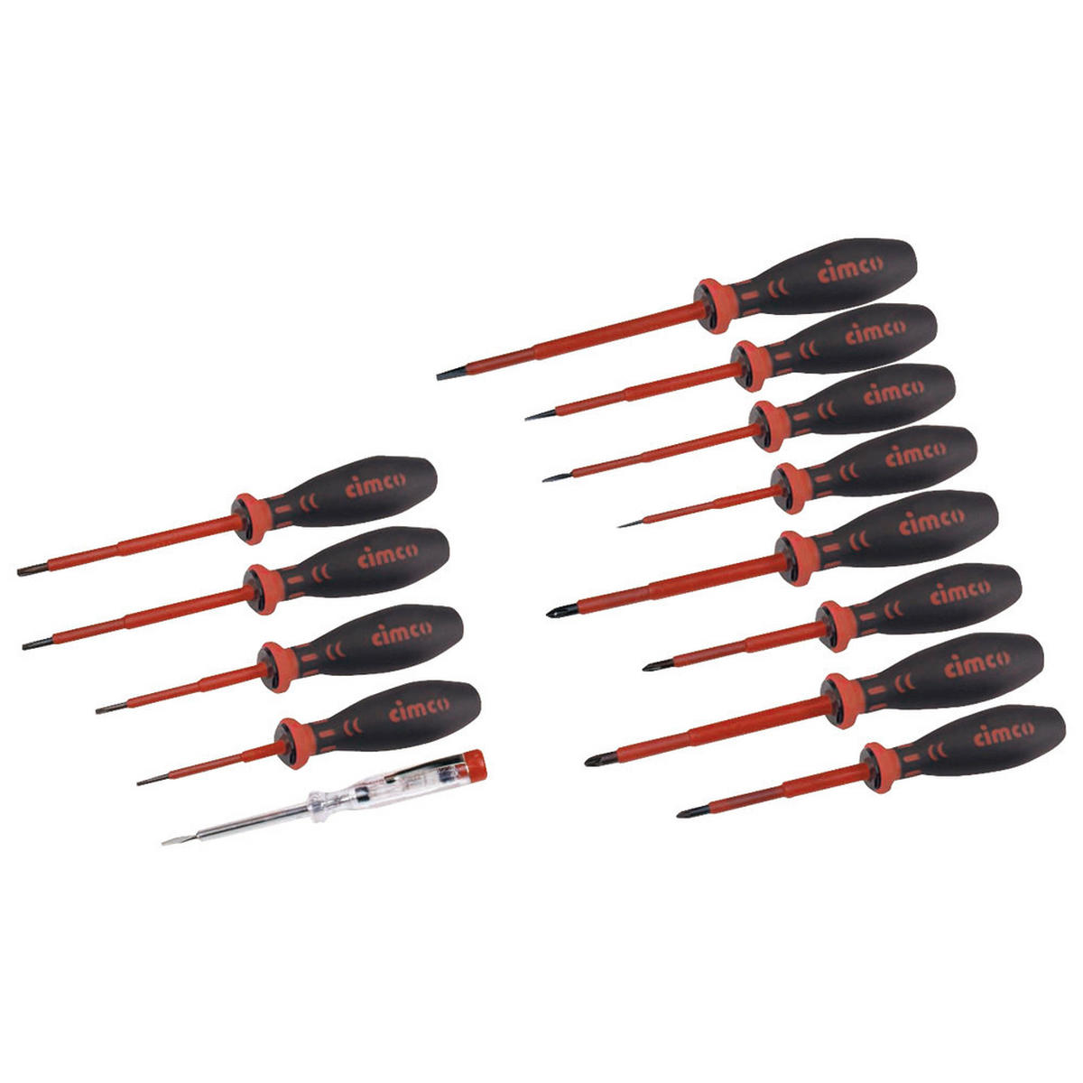 SCHRAUBENDREHER-SATZ ELEKTRO-MEGA-DRIVE, VDE-isoliert, 13-teilig - Multicolor, Kunststoff (320/310/40cm) - Cimco