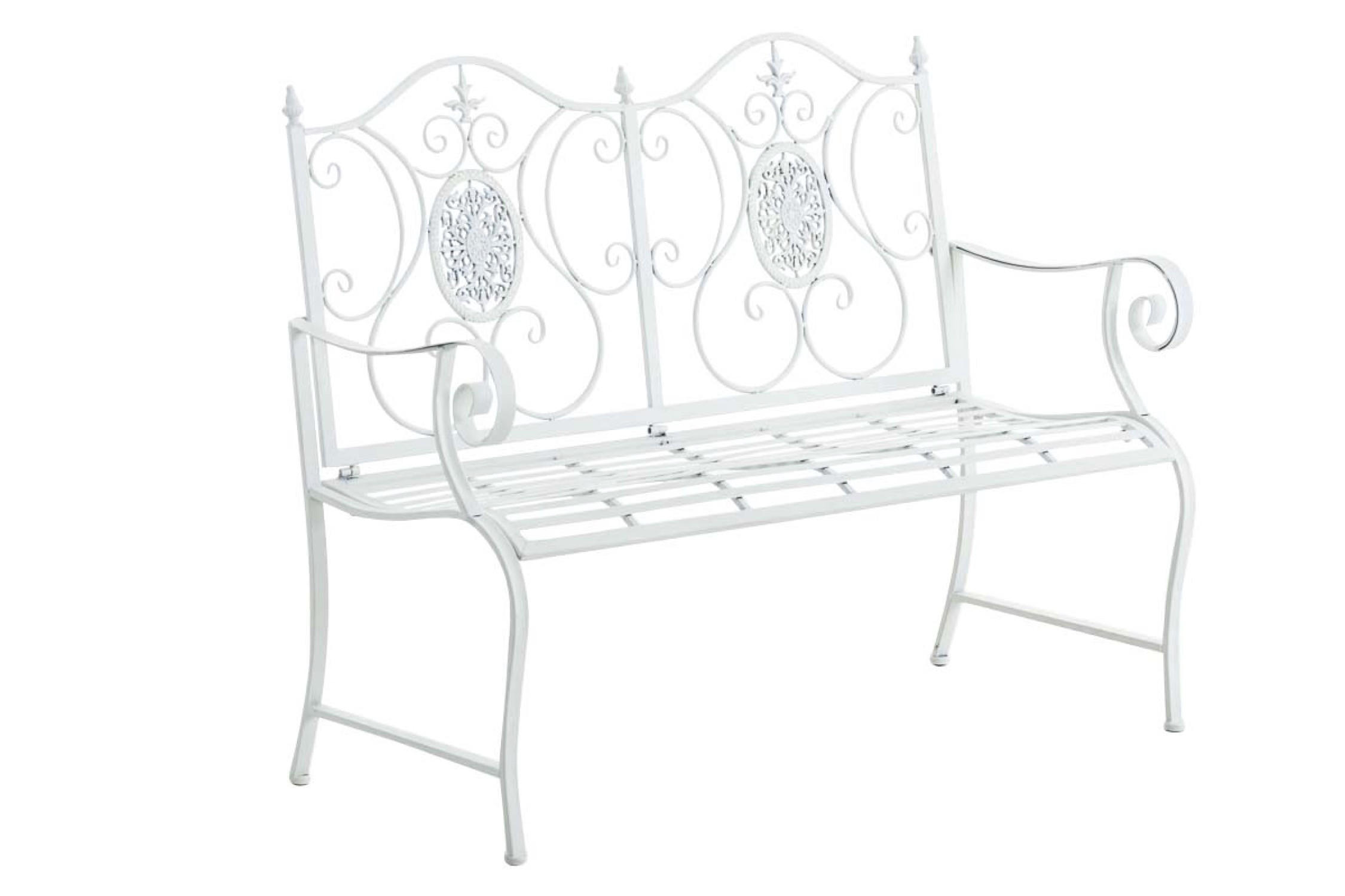 BANK Puncho weiß - Weiß, Metall (116/53/94cm) - TPFGarden