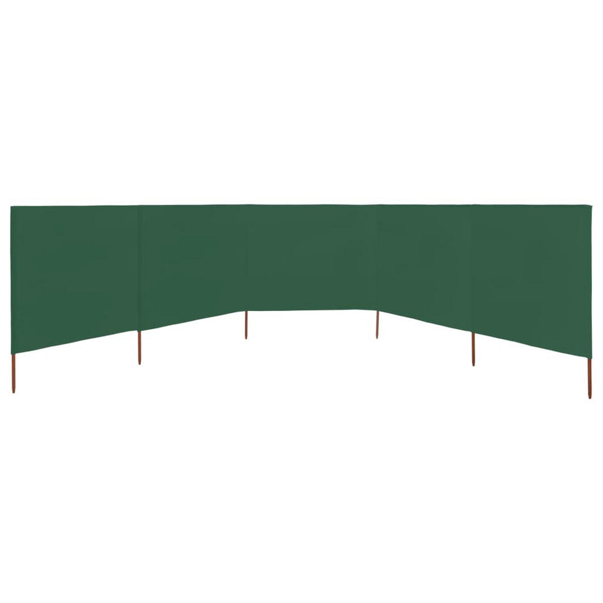 WINDSCHUTZGEWEBE 5Er Set 600/160 Cm Grün - Grün, Textil (600/160cm) - vidaXL