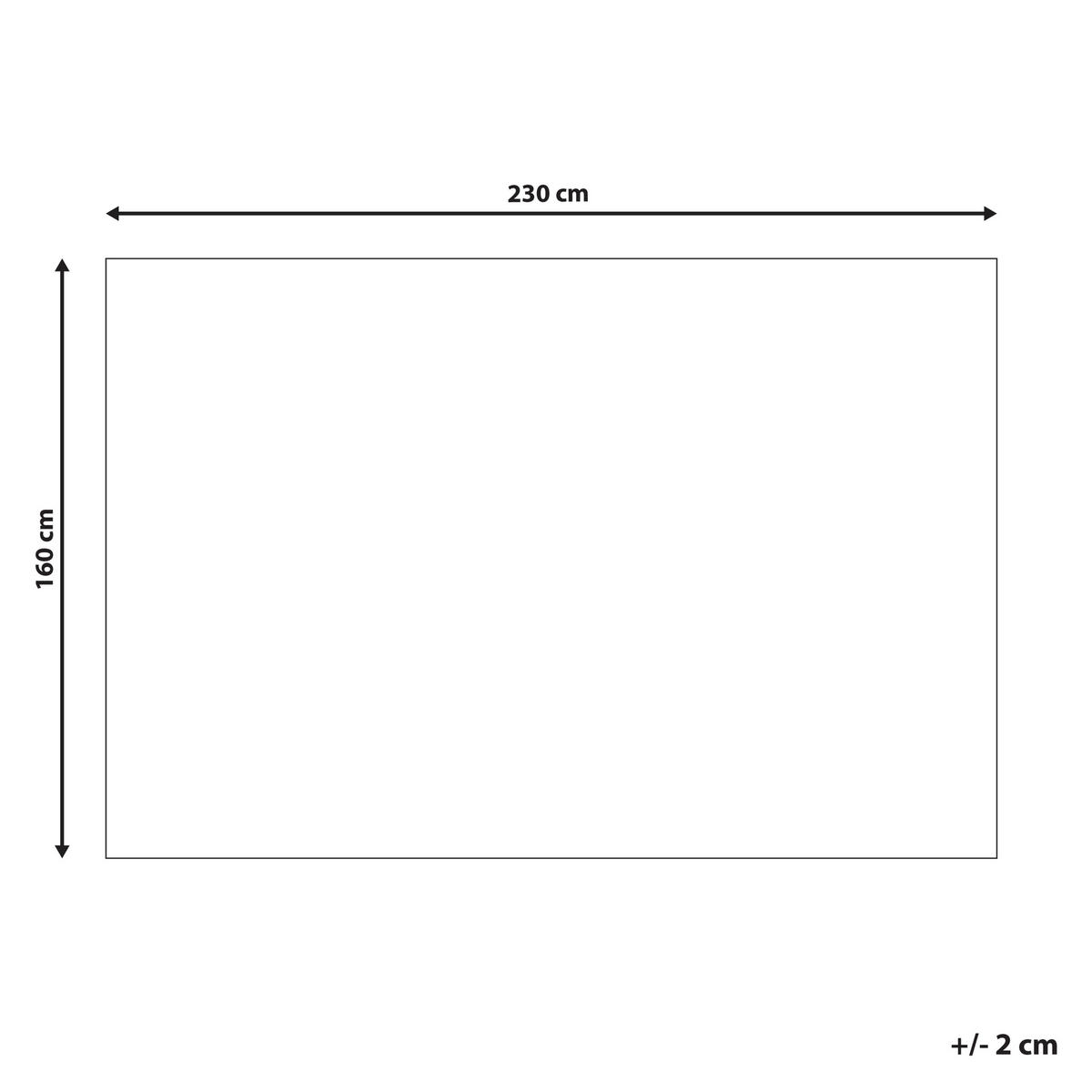 KORTLUGGAD GABBEHMATTA Calti 230/160 cm - Blå, Textil (160/230cm) - Beliani