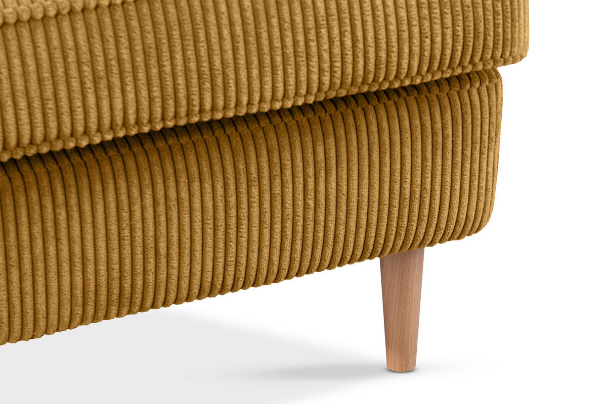OHRENSESSEL STRALIS inklusive dekorativem Kissen, gelb - Dunkelgelb, Textil (82/108/80cm) - KONSIMO®