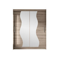 SCHWEBETÜRENSCHRANK Westa S - Silberfarben/Trüffeleichefarben, Holzwerkstoff/Metall (150/200/58cm) - MIRJAN24