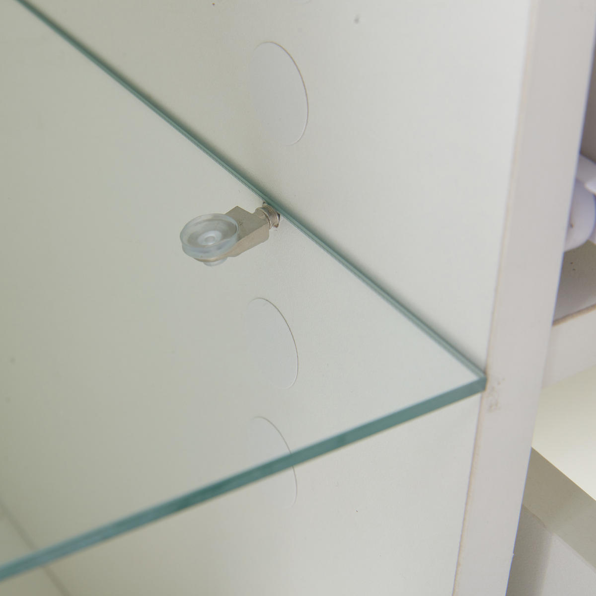 TV-ELEMENT in Weiß TV-Ständer mit LED für 65" Fernseher, geeignet für Wohnzimmer und Schlafzimmer, B160/T40/H52cm - Weiß, Glas/Holzwerkstoff (160/52/40cm) - STILVORA