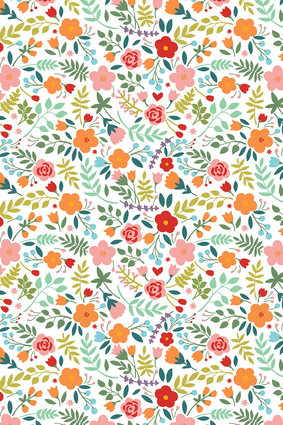 VERDUNKELUNGSROLLO 120x180 cm Gemalte Blumen - Grün, Textil (120/180cm) - TULUP
