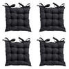 SITZKISSEN Basic 46/46 cm 4er-Set - Schwarz, Textil (46/8/46cm) - Madison