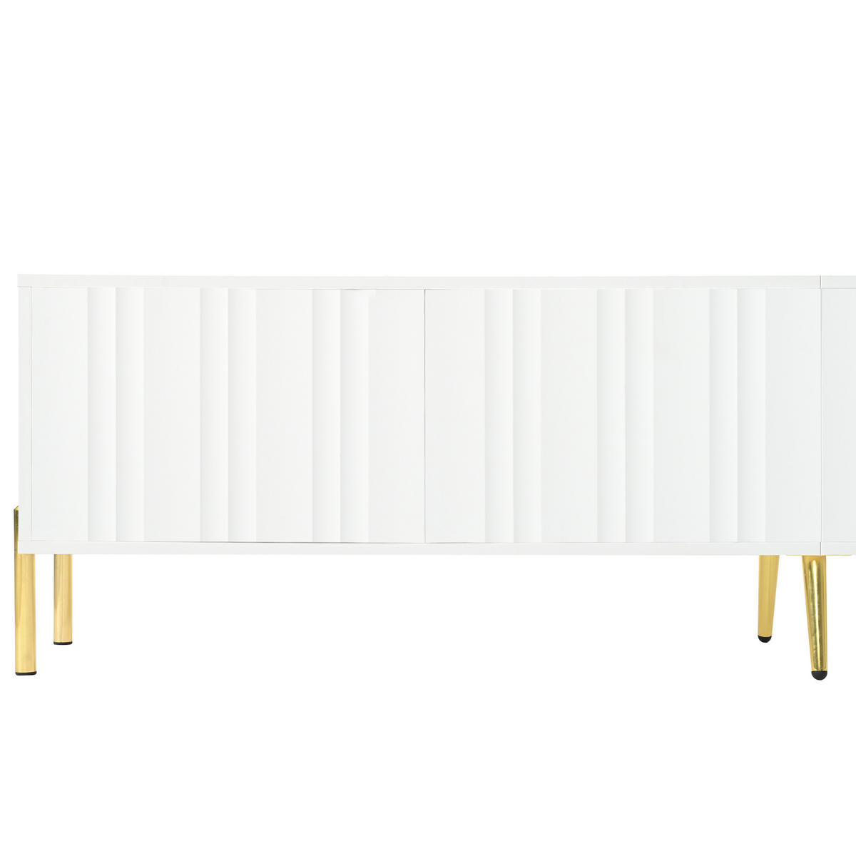 TV-SCHRANK mit 4 Türen 190 x 38 x 48 cm Weiß - Weiß, Holzwerkstoff (38/48/190cm) - Beauniv