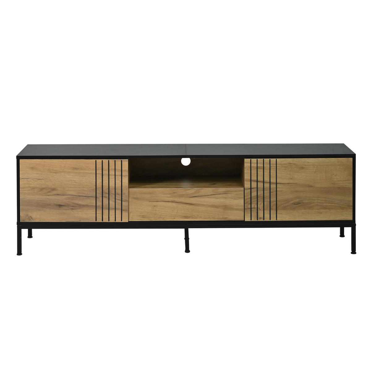 TV-ELEMENT mit 2 Türen und 1 Schublade 170 x 35 x 50 cm Oak - Braun, Holzwerkstoff (35/50/170cm) - Beauniv