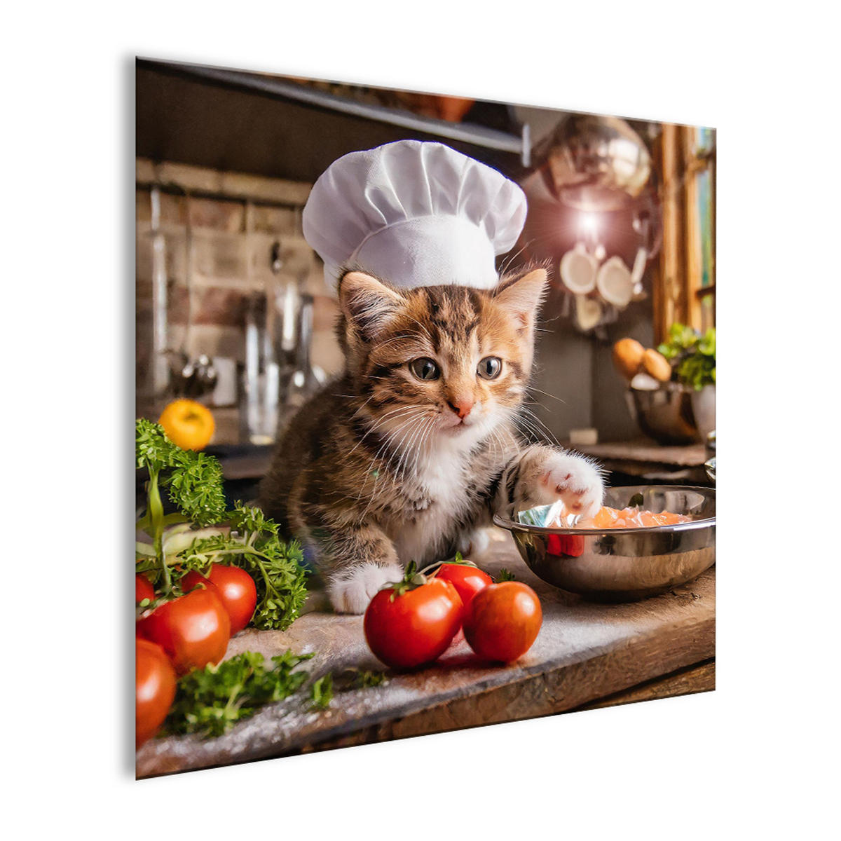 GLASBILD 30x30 cm Küche lustig - Braun, Glas (30/30cm) - artissimo