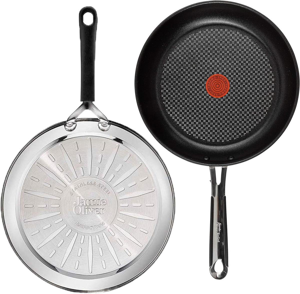 BRATPFANNE J90920 24 cm Silber Schwarz Induktion Antihaft - Silberfarben, Metall (43/24/5cm) - Tefal
