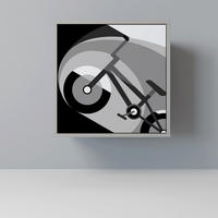 SIDEBOARD BIKE ENERGY, Grau, 57,5x42x57,5 cm, Ohne Füße - Multicolor/Grau, Holzwerkstoff (57.5/57.5/42cm) - SpaceRebels