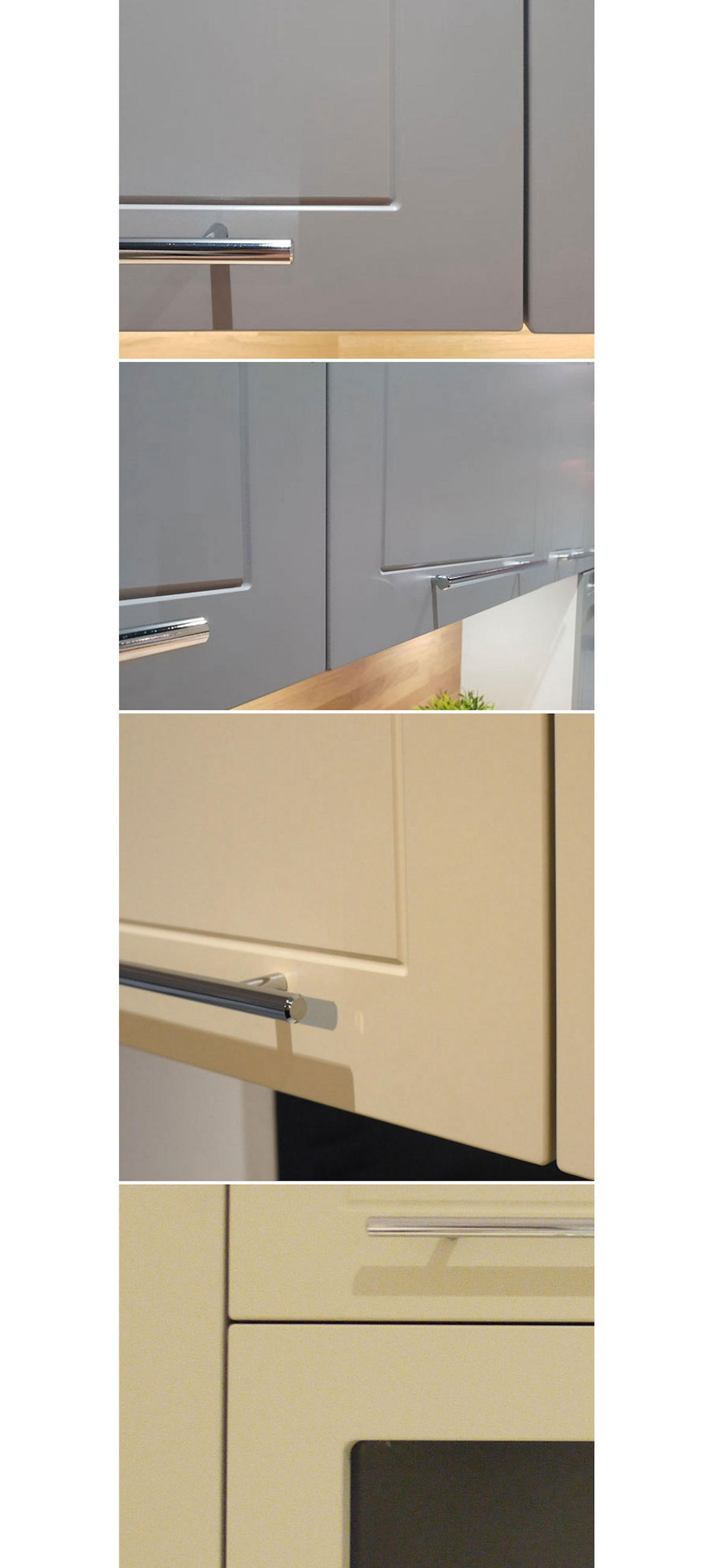 Thumbnail - Feldmann-Wohnen Backofenhochschrank, Beige, Dunkelgrau, Metall, 4 Fächer, Rechteckig, 60x207x59 cm, Küchen, Küchenmöbel,...