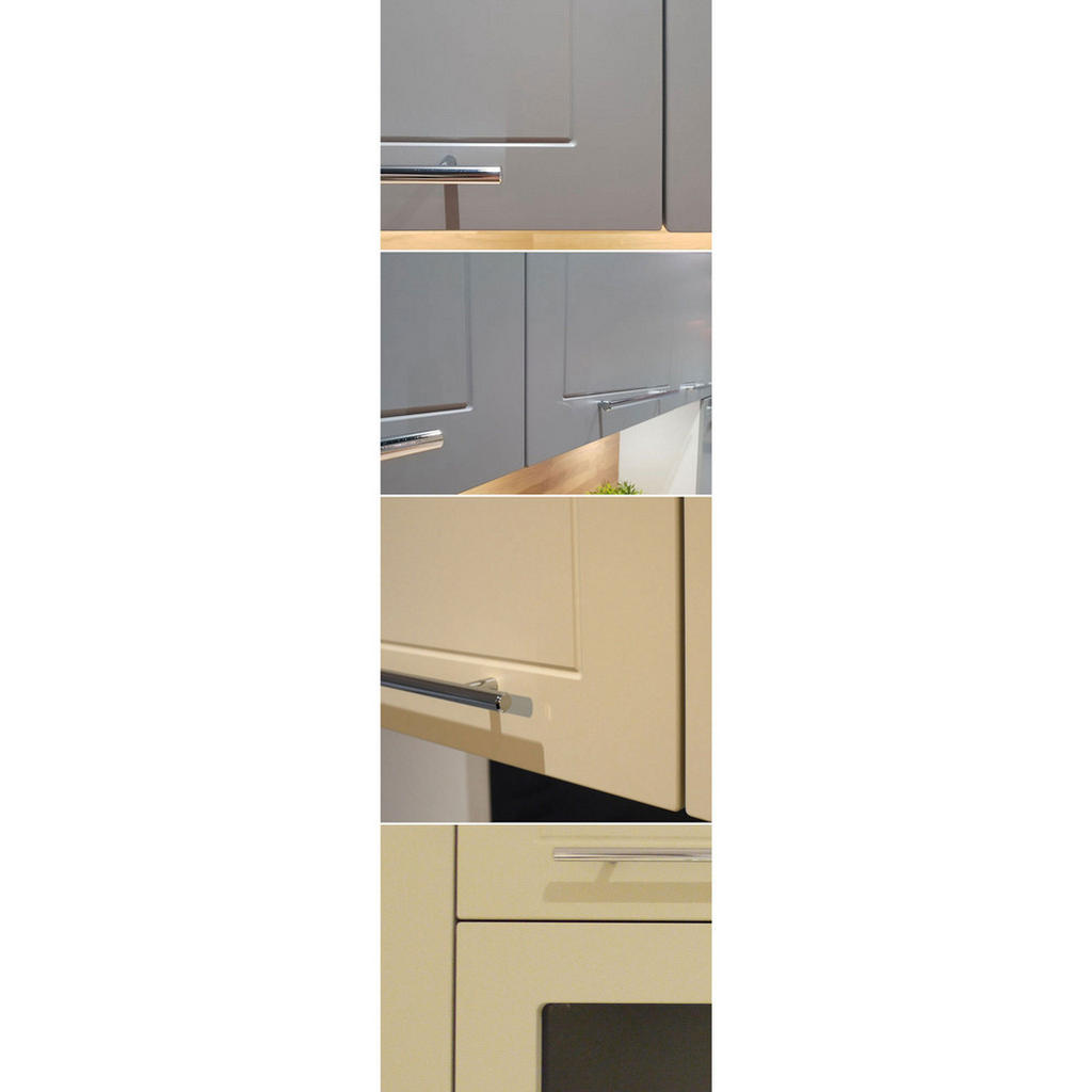 Thumbnail - Feldmann-Wohnen Backofenhochschrank, Creme, Grau, Holz, 4 Fächer, Rechteckig, 60x207x59 cm, Küchen, Küchenmöbel, Küchens...