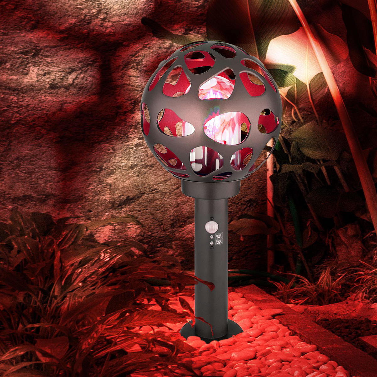 LED AUSSENLEUCHTE Aluminium Anthrazit - Anthrazit, Metall (20/20/45cm) - Globo Lighting