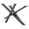 TISCHBEIN eckig 120/60/72 cm Metall grau - Grau, Metall (120/72/60cm) - CLP