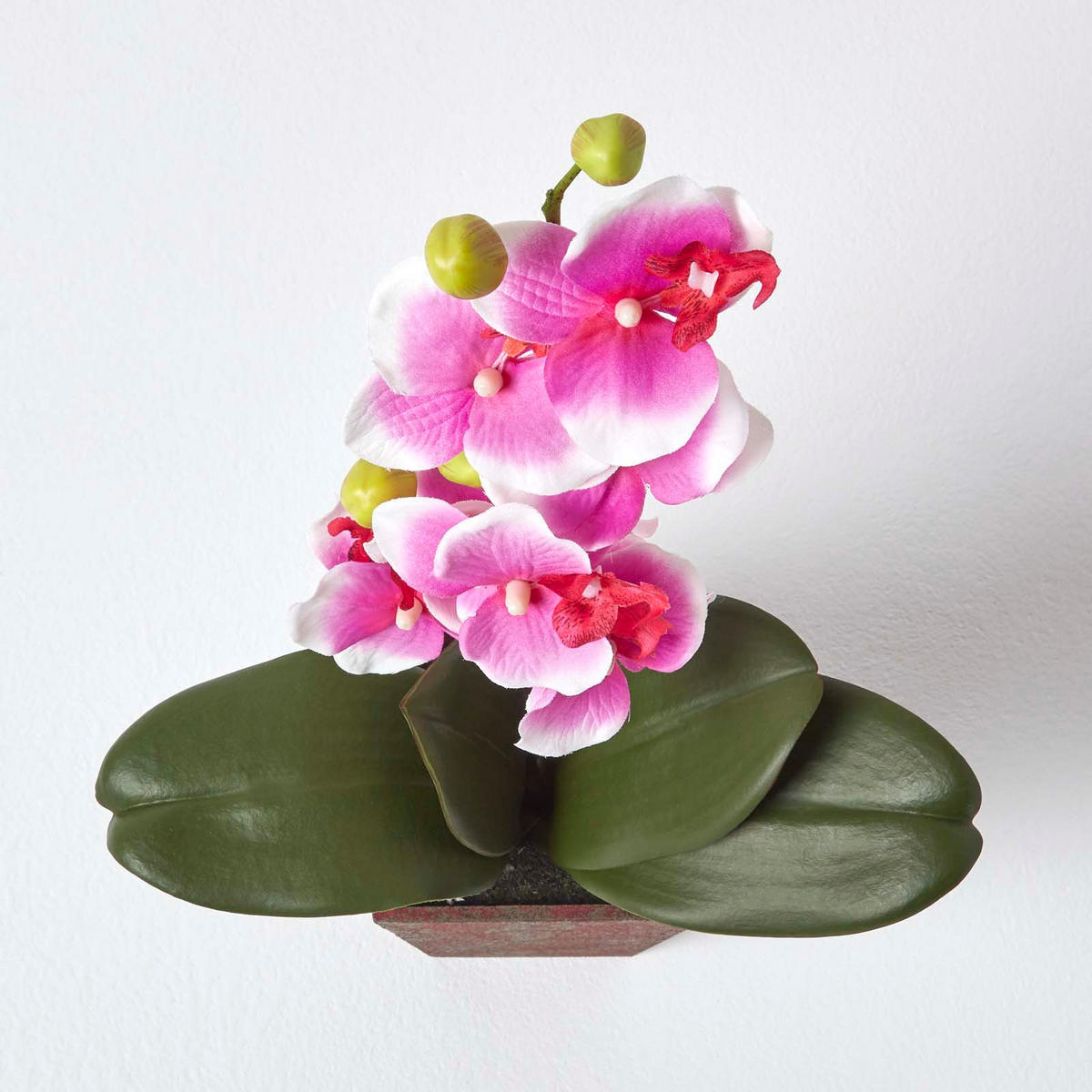 KUNSTBLUME Orchidee rosa im Deko-Topf, 48 cm - Pink, Kunststoff (48cm) - Homescapes