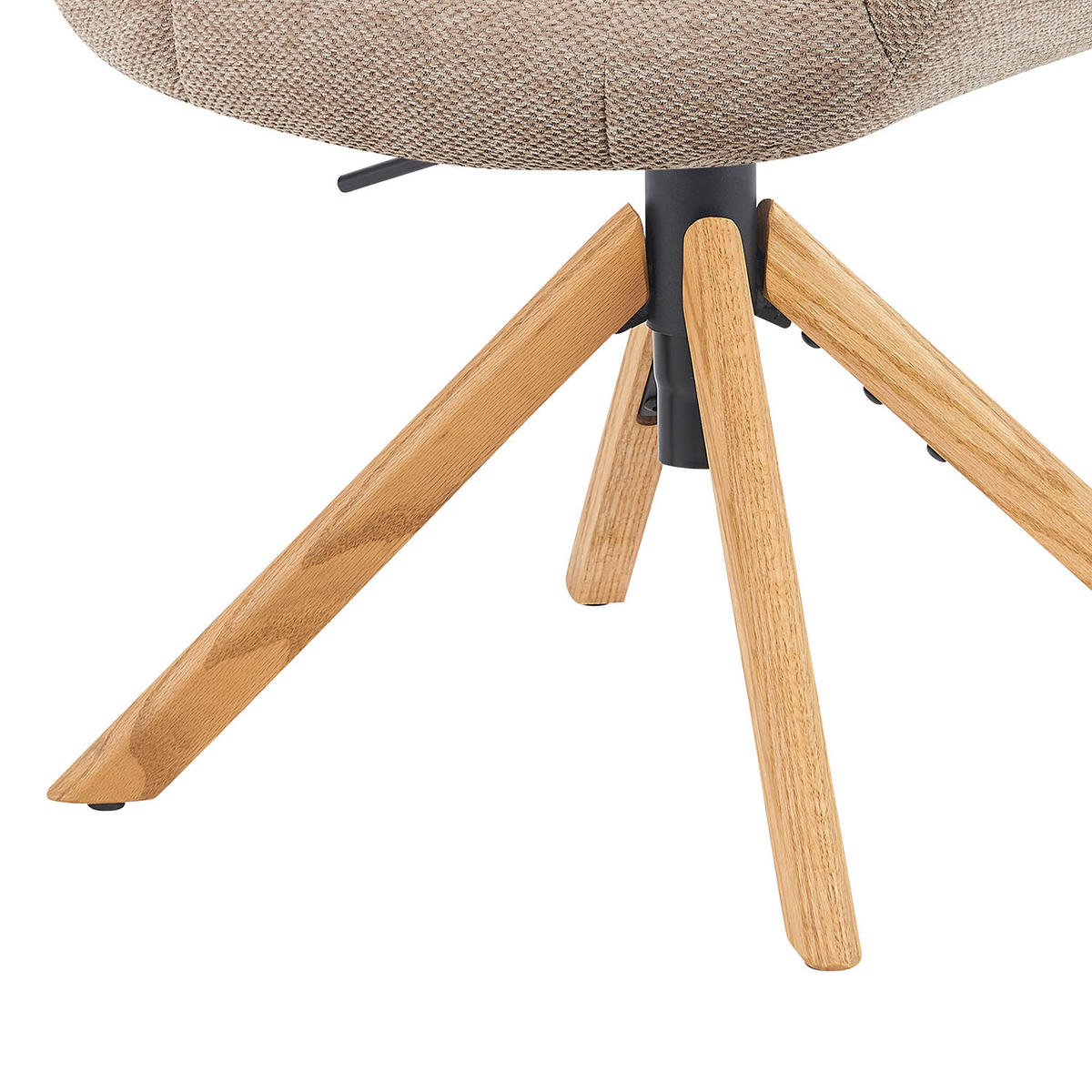 BÜROSTUHL Mika-Iven - Honigeiche/Beige, Eichenholz/Holz (65/82/66cm) - DUBI Möbel