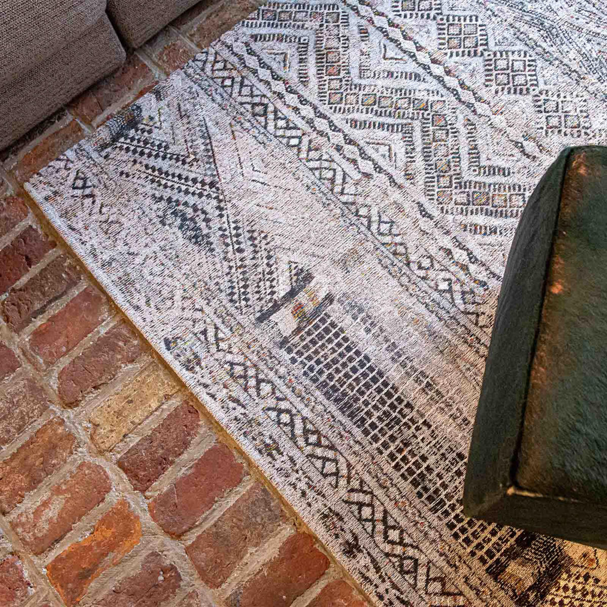 TEPPICH Medina White Antiquarian 140/200 cm - Beige, Textil (140/200cm) - Louis De Poortere