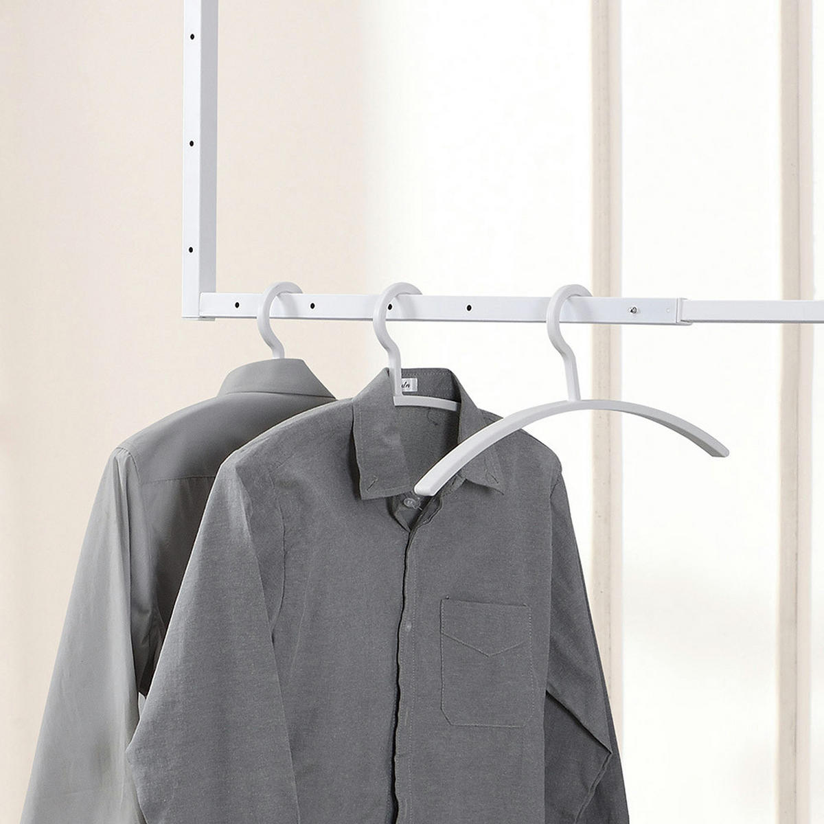 GARDEROBE SWAY - Weiß - Weiß, Kunststoff (3/80/120cm) - Home Deluxe