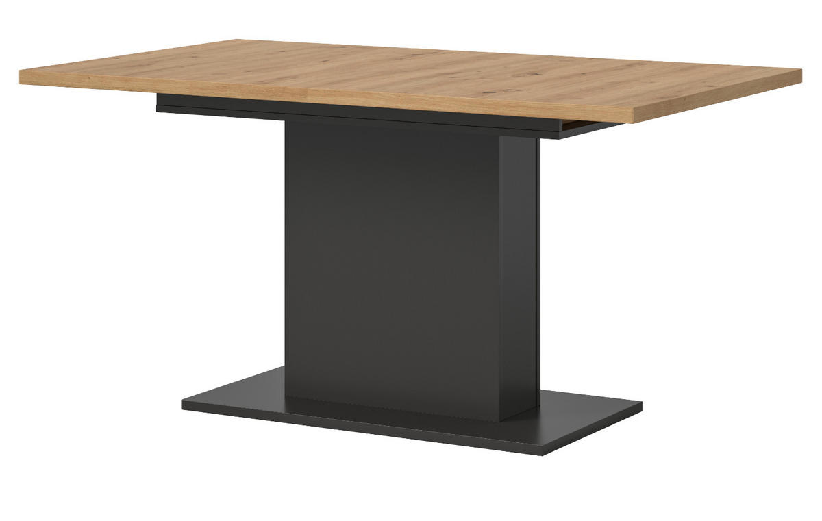 ESSTISCH grau, Eiche Artisan Küchentisch ausziehbar 150 - 190 cm - Eiche Artisan/Grau, Holzwerkstoff/Metall (150/90/76cm) - Inn.Furn