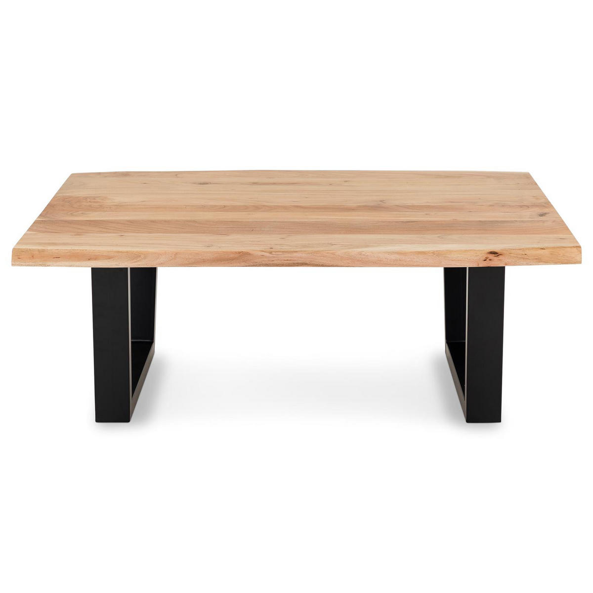 COUCHTISCH SAMIA natur, schwarz - Naturfarben, Holz/Metall (75/120/46cm) - IDIMEX