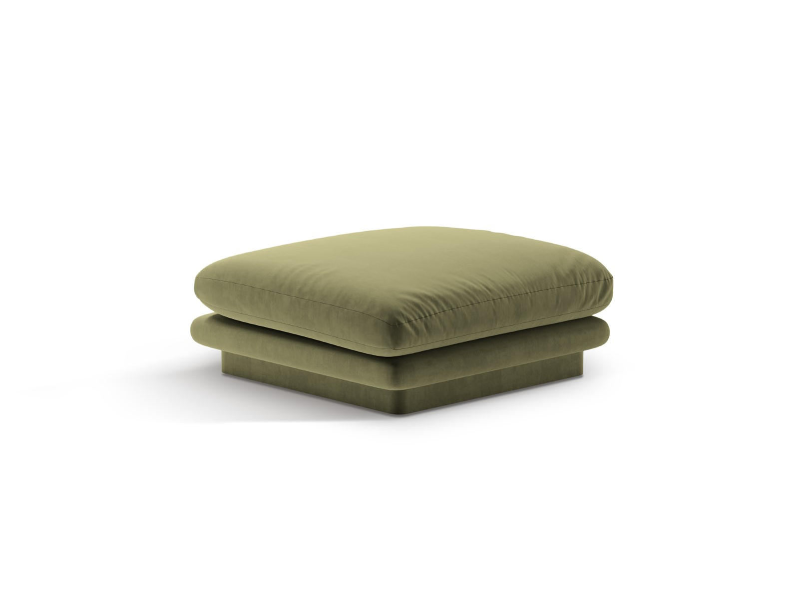 Thumbnail - Micadoni Pouf, Hellgrün, Textil, 1-Sitzer, 80x41x80 cm, Hergestellt in Europa, Oeko-Tex®, Wohnzimmer, Hocker, Poufs
