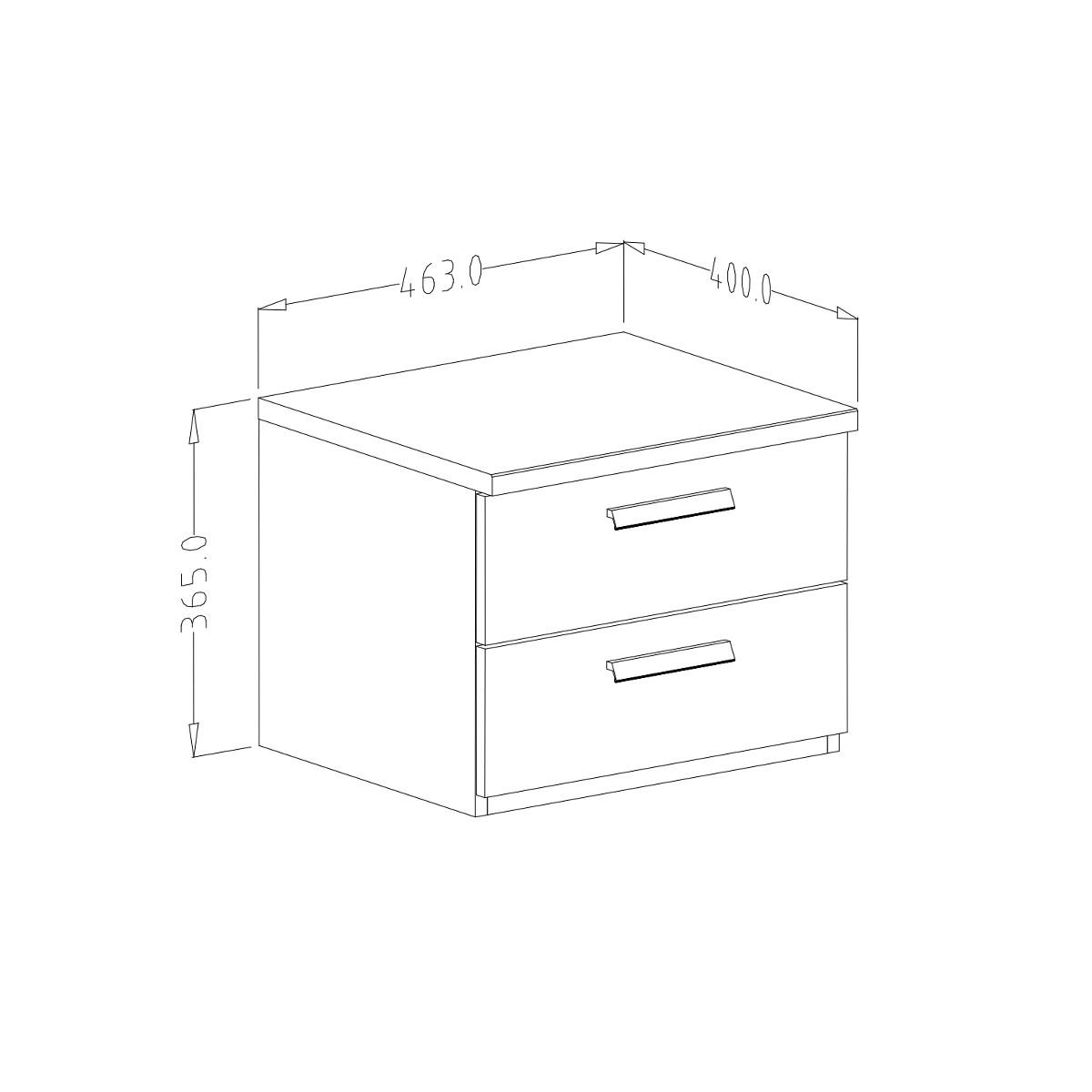 NOČNÍ STOLEK Alec Dřevo a černá - černá, kompozitní dřevo (46.3/36.5/40cm) - Petits-meubles