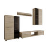 WOHNWAND Salsa - Silberfarben/Sonoma Eiche, Holzwerkstoff (235/180/41cm) - MIRJAN24