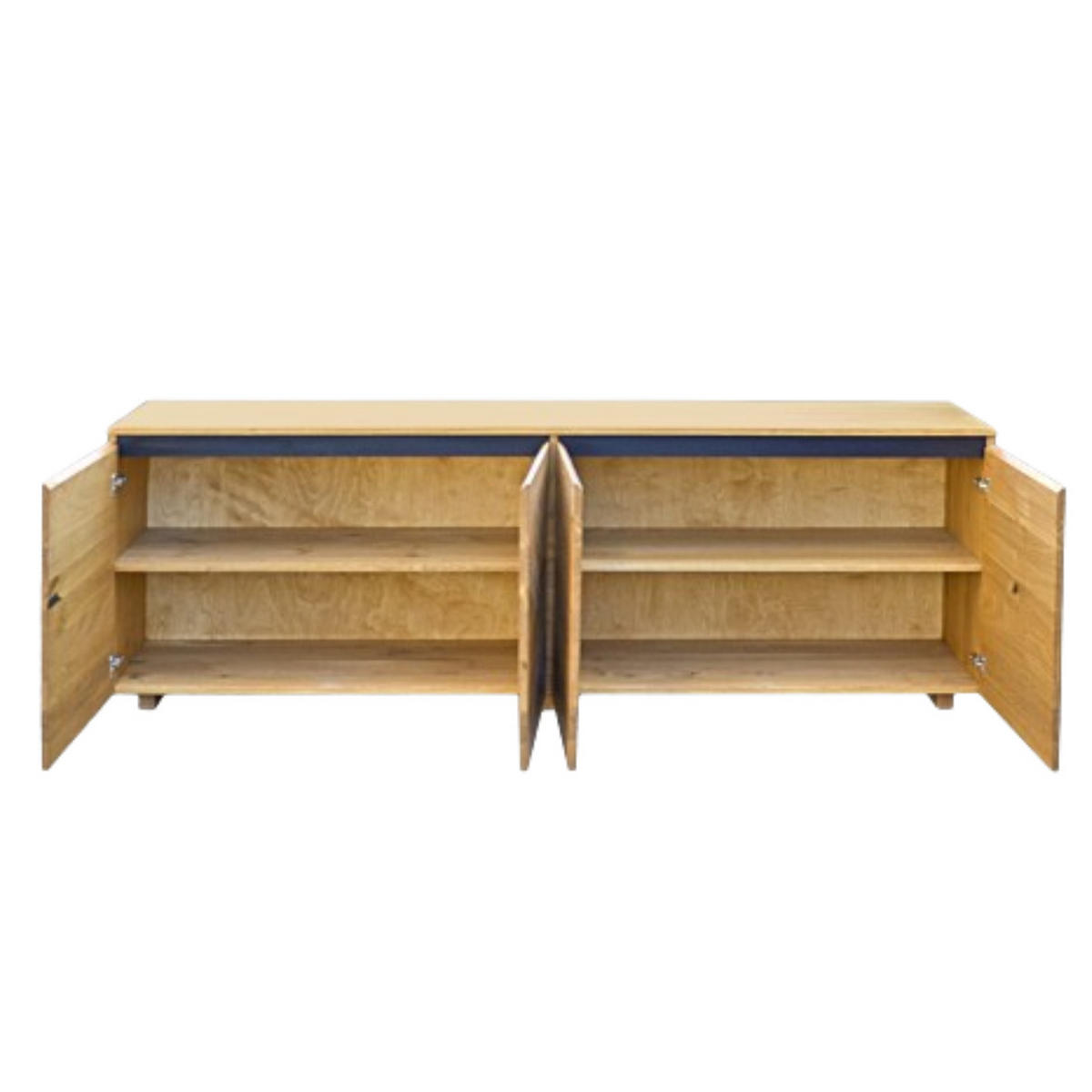 HOLZKOMMODE mit Regalböden CORA - Eichefarben, Holz (200/75/45cm) - Rawood Furniture