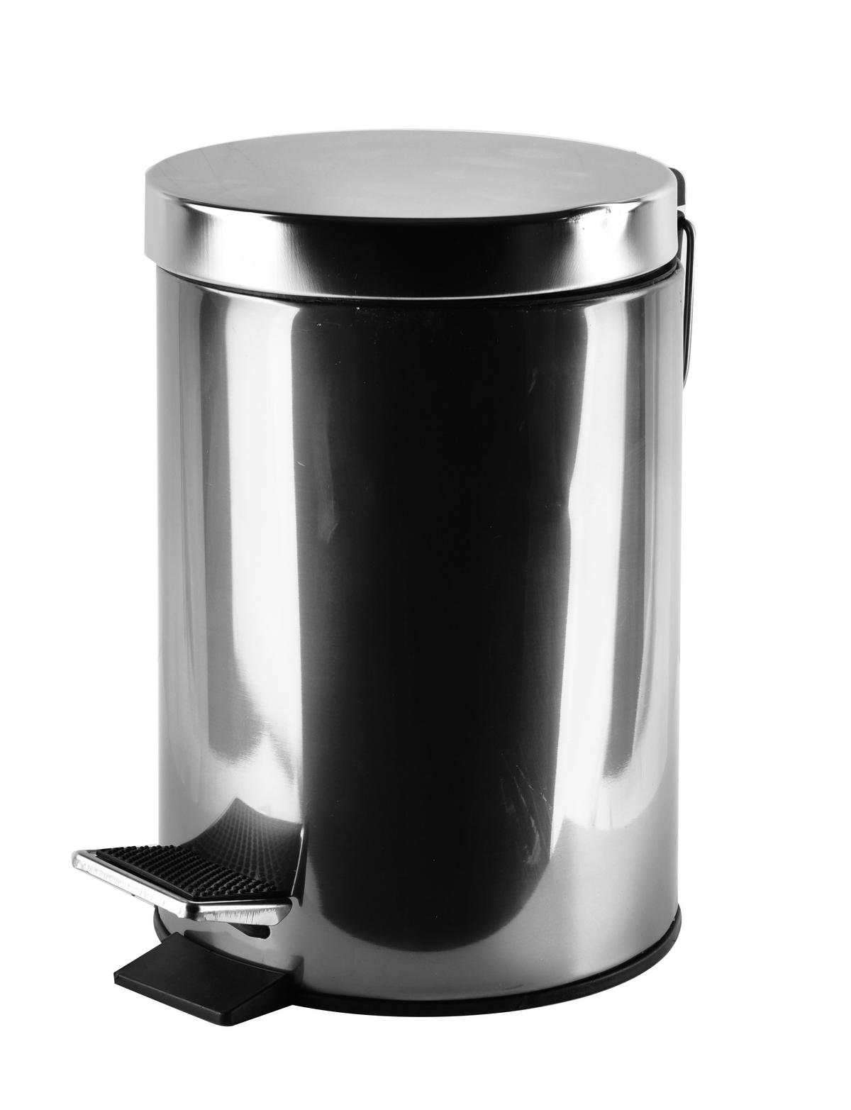 MÜLLEIMER Zac Silber 24/17/24 cm Metall - Silberfarben, Metall (17/24/24cm) - Mondex