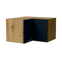 ECKHÄNGESCHRANK Oslo W12/60/36 Eiche Artisan / Indigo Matt 60 / 60 / 36cm - Eiche Artisan/Dunkelblau, Holz/Holzwerkstoff (60/36/60cm) - Feldmann-Wohnen