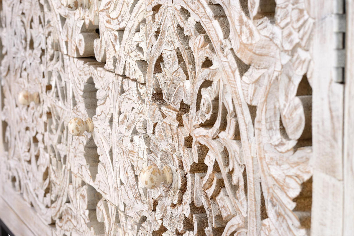 SIDEBOARD aus Mangoholz - Perlmutt, Holz (38/80/150cm) - Giner y Colomer