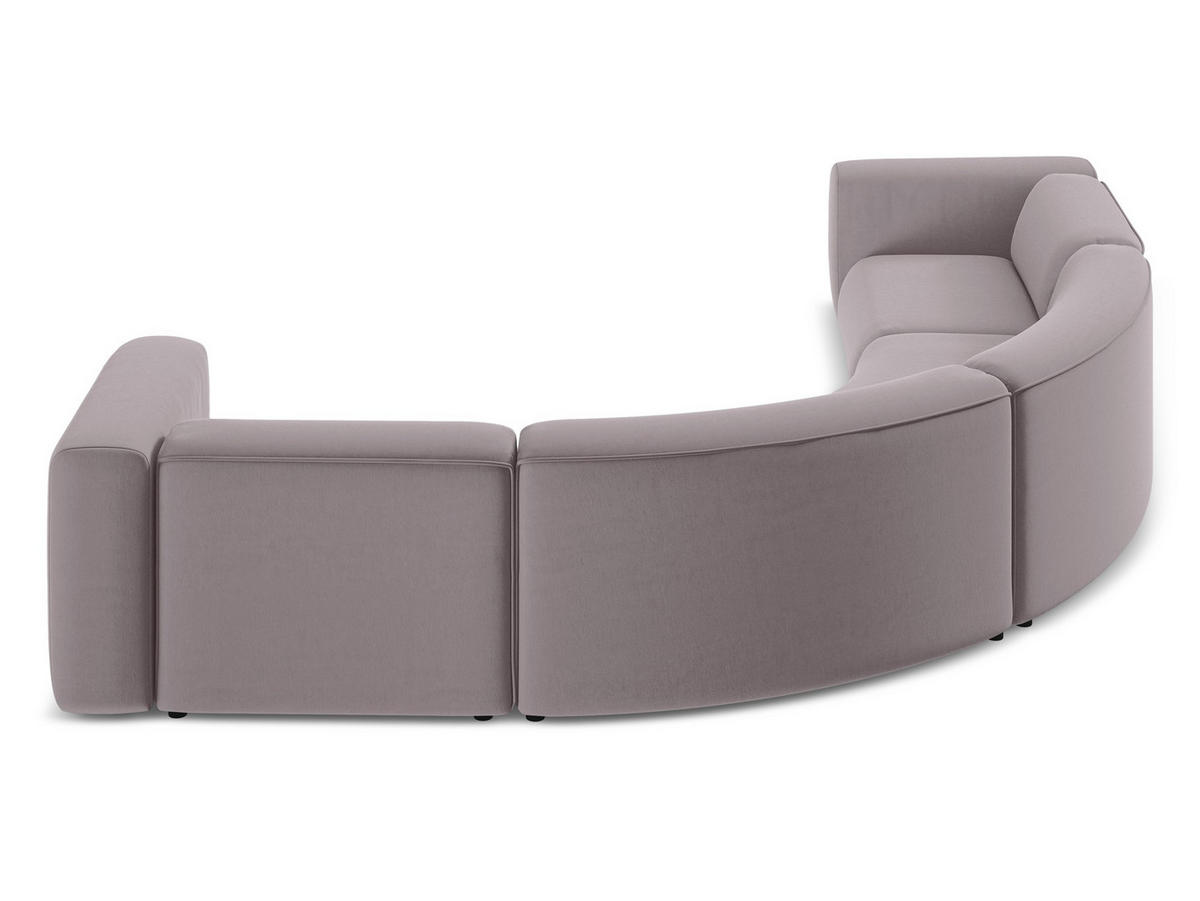 ECKSOFA Samt Stoff Violett - Lila/Flieder, Kunststoff/Textil (318/318cm) - Makamii