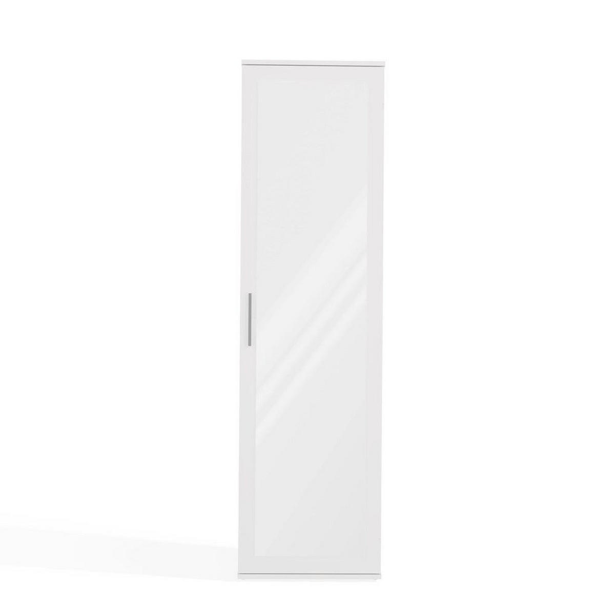 GARDEROBENSCHRANK DUO Eiche Spiegel 180x50x35 - Weiß, Holzwerkstoff (50/180/35cm)