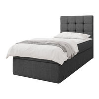 BOXBETT Luanda Single - Dunkelgrau/Schwarz, Holz/Kunststoff (90/200cm) - MIRJAN24