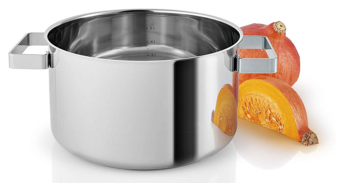 KOCHTOPF Nordic Kitchen Edelstahl - ø 24 cm / 6 Liter - Silberfarben, Holz (24cm) - Eva Solo
