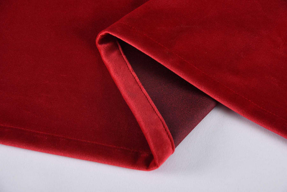 VORHANG 2ER SET MILANO HxB 235x135 cm Rot - Hellrot, Textil (135/235cm) - Gardinenbox