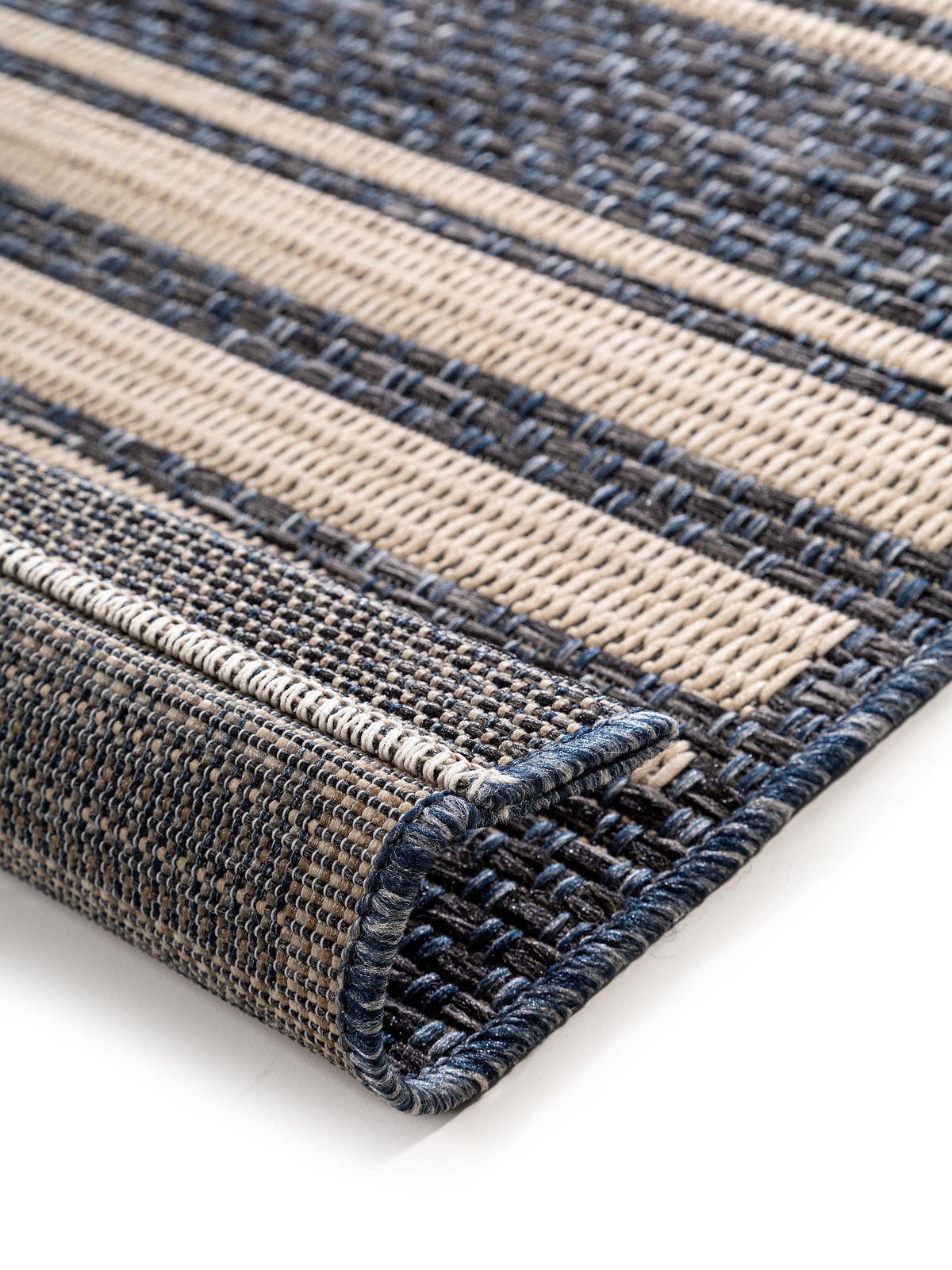 Outdoorteppich River Beige/Blau 100x150 cm - Beige, Textil (100/150cm) - benuta Nest
