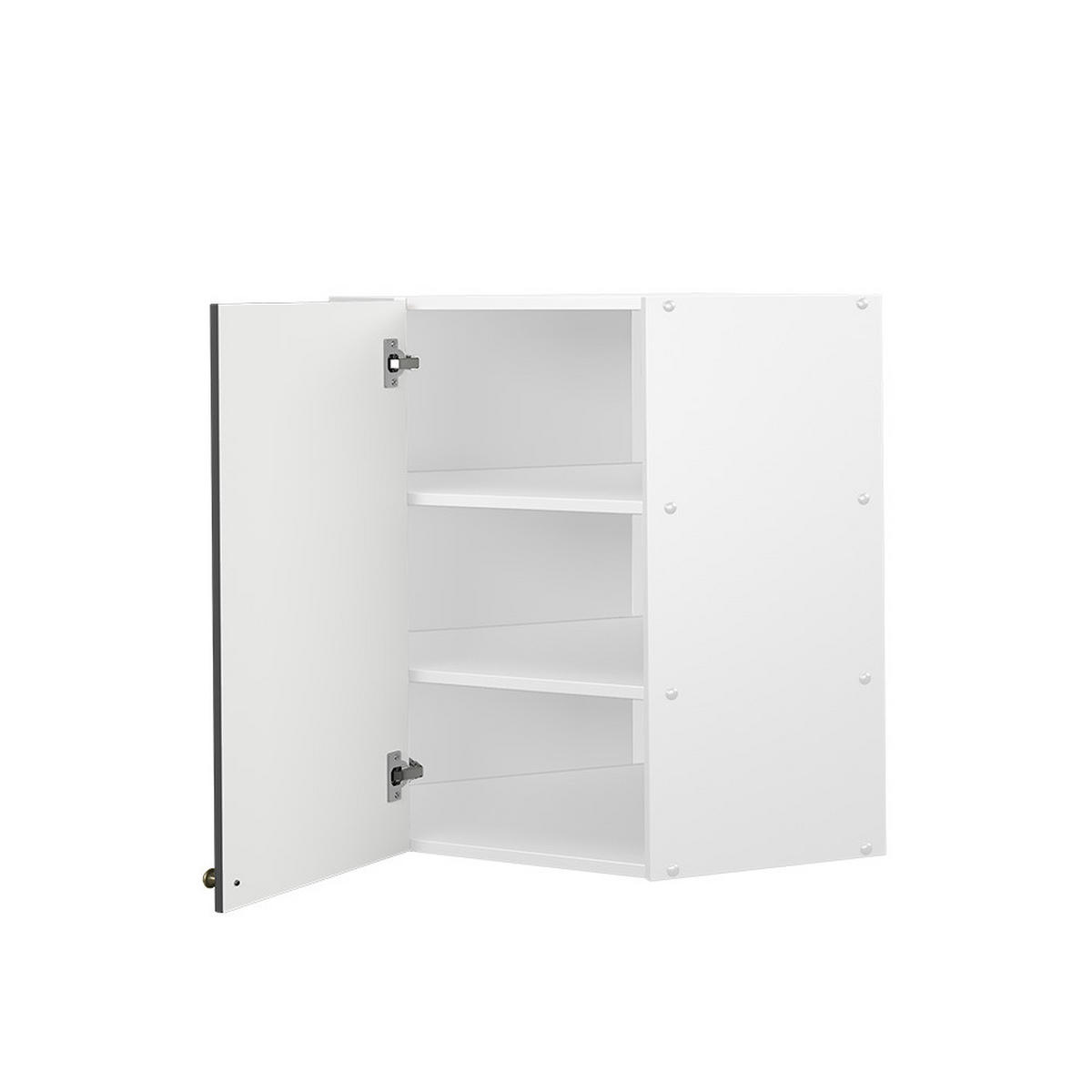 ECKHÄNGESCHRANK Fame-Line Anthrazit-Gold 57 cm - Anthrazit/Weiß, Holzwerkstoff (57/72/34.1cm) - Vicco