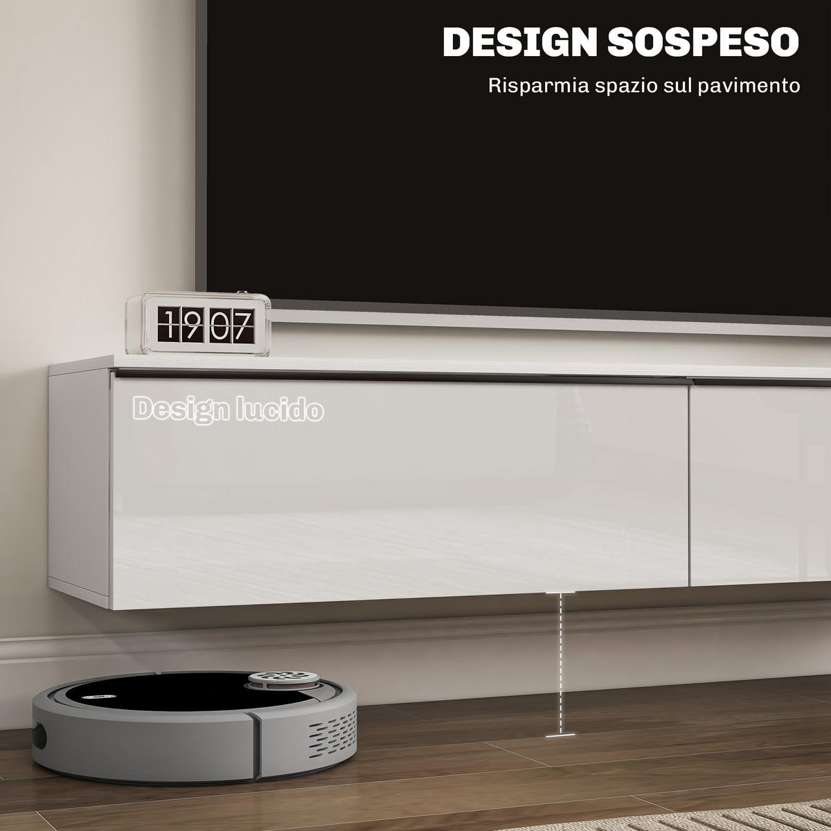 TV-MÖBEL Weiß 1 Stück - Weiß, Holzwerkstoff (160/30/35cm) - GiPP
