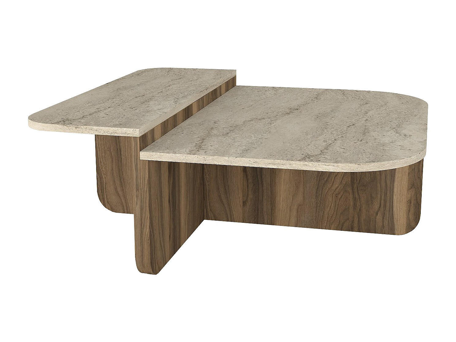 COUCHTISCH - 90 cm x 89 cm - holz - naturfarben dunkel, beige Maralia - Beige/Naturfarben, Holz (89/90/33.2cm) - Vente-Unique