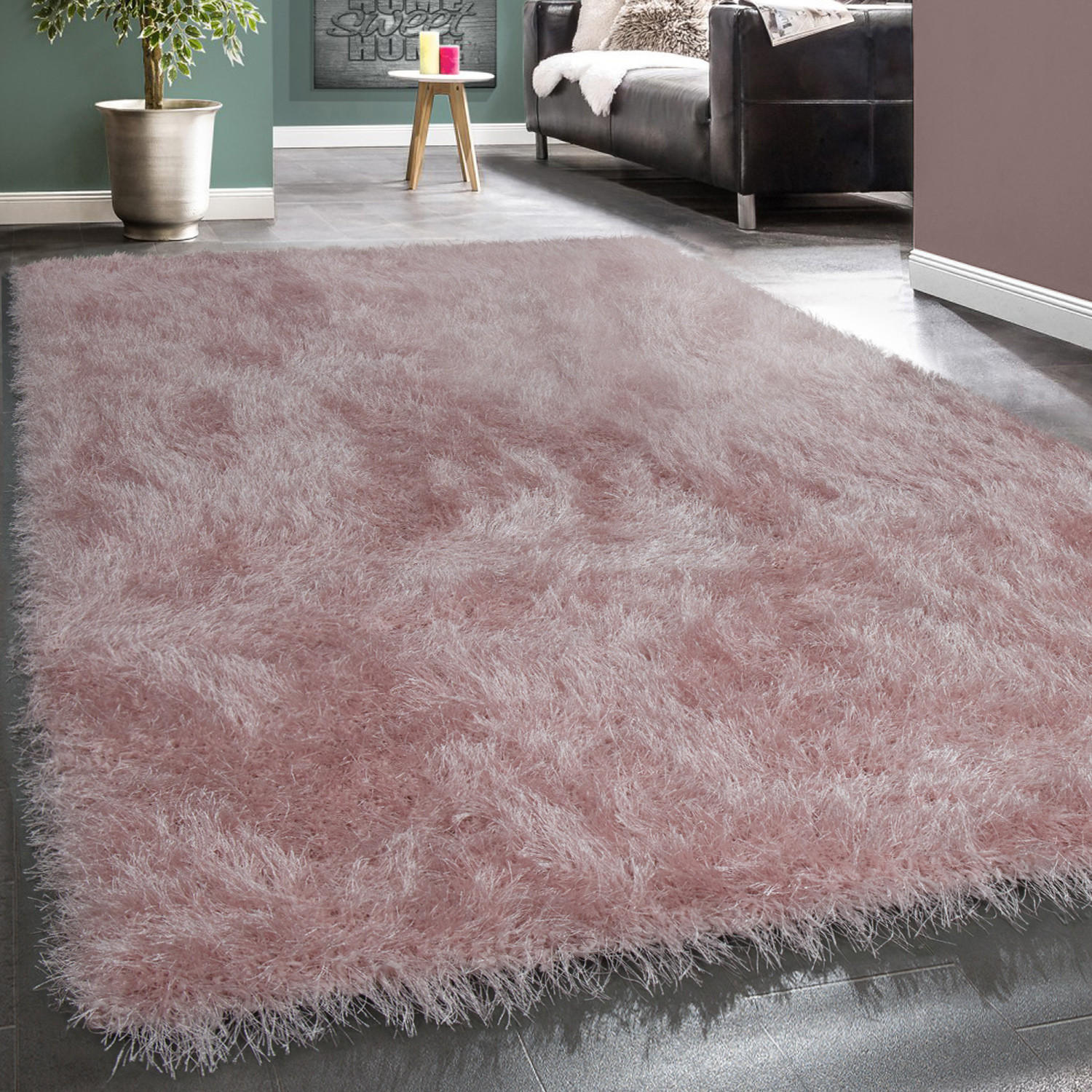 HOCHFLORTEPPICH 80/300 cm Glamour 300 - Rosa, Textil (80/300cm) - Paco Home