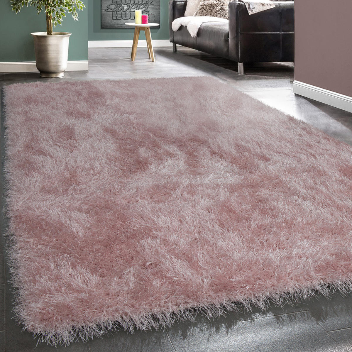 HOCHFLORTEPPICH 80/300 cm Glamour 300 - Rosa, Textil (80/300cm) - Paco Home