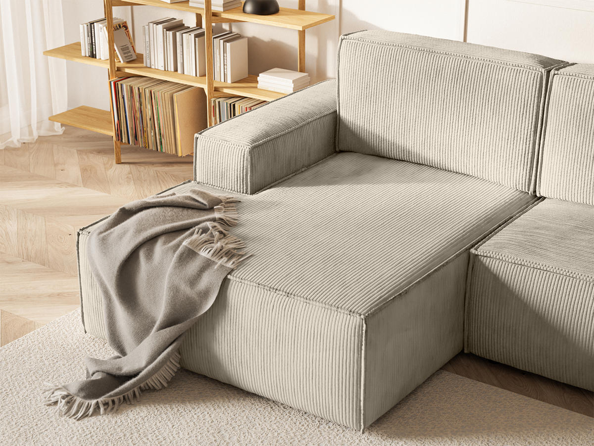 ECKSOFA Kokko mit Schlaffunktion, Beige - Beige, Textil (267/167cm) - Fedve