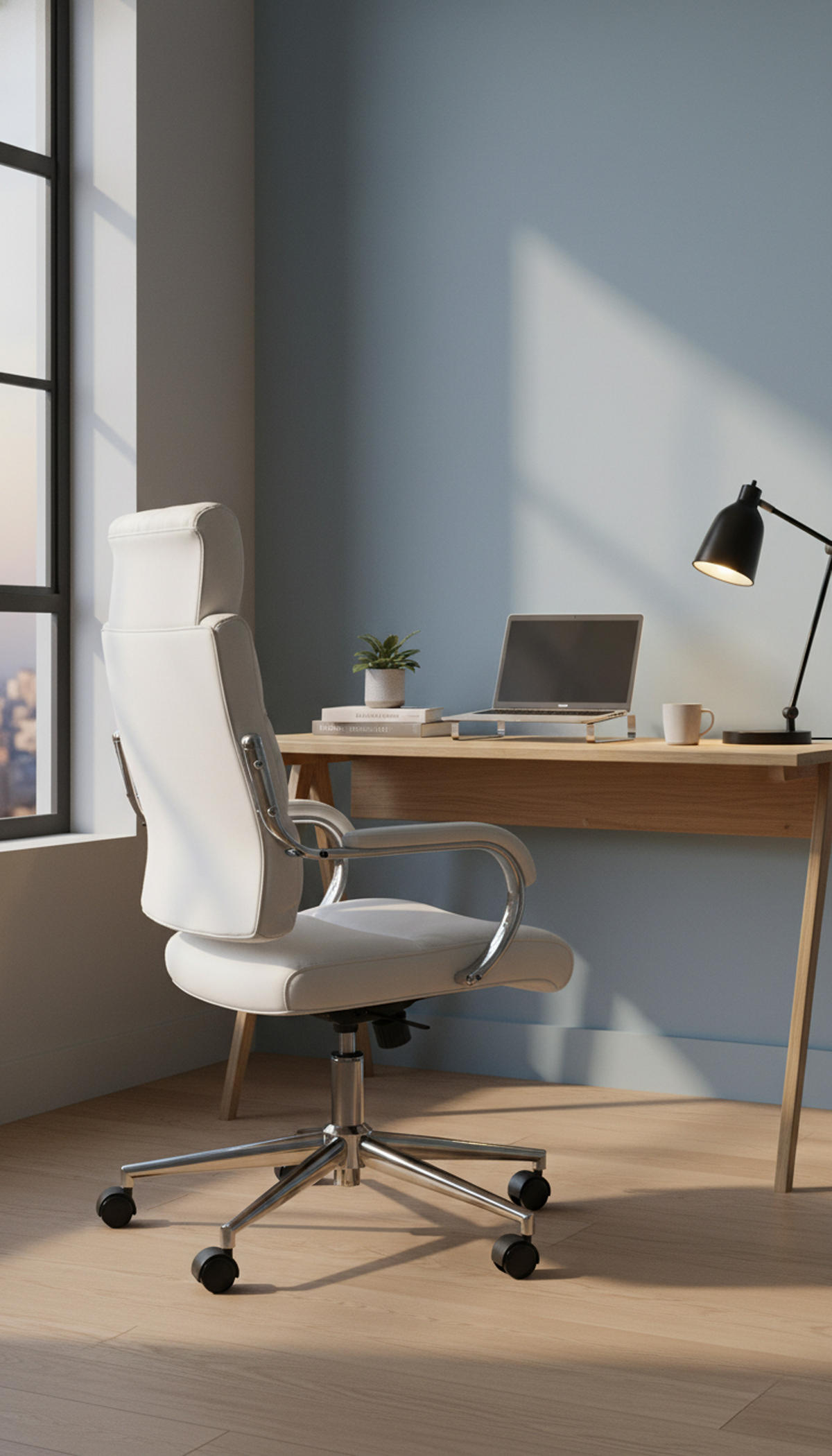 BÜROSTUHL Noxar weiß - Chromfarben/Weiß, Kunststoff/Metall (61/129/78cm) - TPFLiving