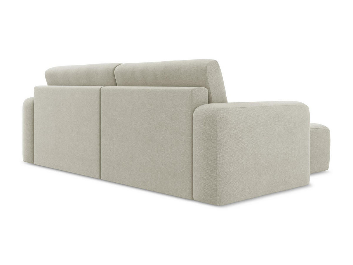 ECKSOFA mit Schlaffunktion links Strukturstoff Stoff Beige - Beige/Creme, Kunststoff/Textil (149/244cm) - Makamii