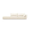 LINKES-SOFA Kaelle aus Chenille-Stoff leichtes beige 4 Sitzplätze - Creme, Textil (110/85/264cm) - Micadoni