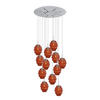 GALERIELEUCHTE Echos 12-flammig Braun Ø 18cm - Braun/Weiß, Glas (18/18/20cm) - s.luce