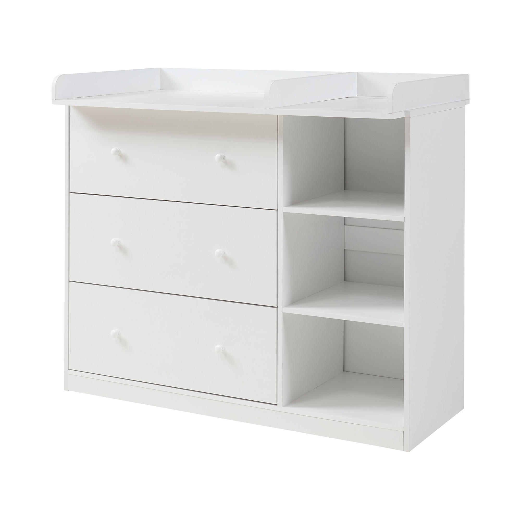 WICKELKOMMODE Beldinupp - Weiß, Holzwerkstoff (55/93/110cm) - [en.casa]